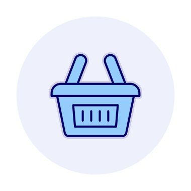 Alışveriş arabası ikon vektör illüstrasyonu 