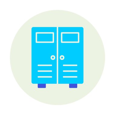 Lockers web simgesi, vektör illüstrasyonu                