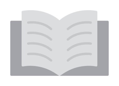 Basit düz ağ Açık Kitap simgesi  