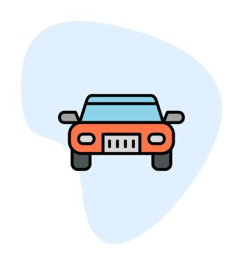 araba web simgesi basit illüstrasyon 
