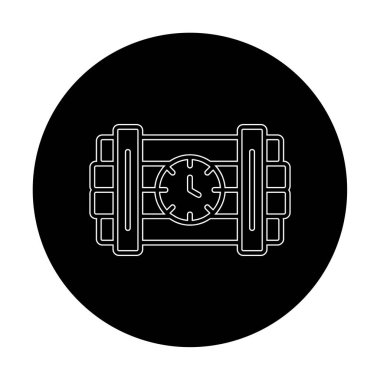 Zaman bombası ikonu vektör illüstrasyonu.