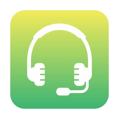 kulaklıklar düz simge, vektör illüstrasyonu