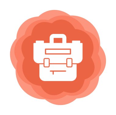 Çanta. Web simgesi basit illüstrasyon  