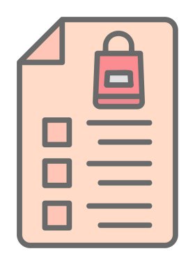 Alışveriş listesi simgesini, illüstrasyon vektör 