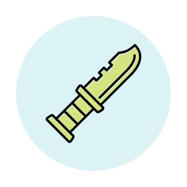 askeri bıçak ikonu vektör illüstrasyon sembolü tasarımı