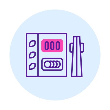 Basit Japon Bento kutusu simgesi, vektör illüstrasyonu