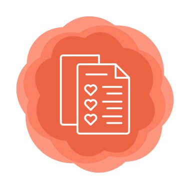 Dilek listesi. Web simgesi basit illüstrasyon 