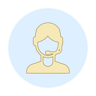 Vektör olarak Müşteri Hizmetleri Ajanı simgesi. logotype