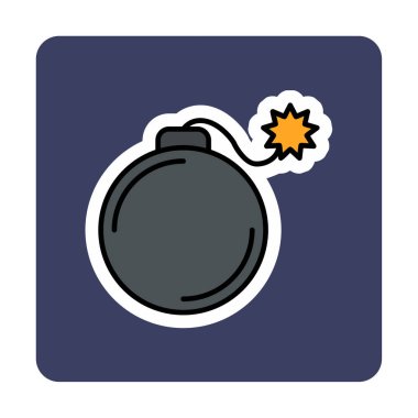 karikatür bombası, vektör illüstrasyonu