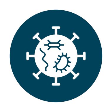 covid-19 parçacık işareti, vektör çizimi, virüs simgesi