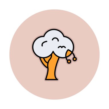 Kiraz Ağacı web simgesi, vektör illüstrasyonu