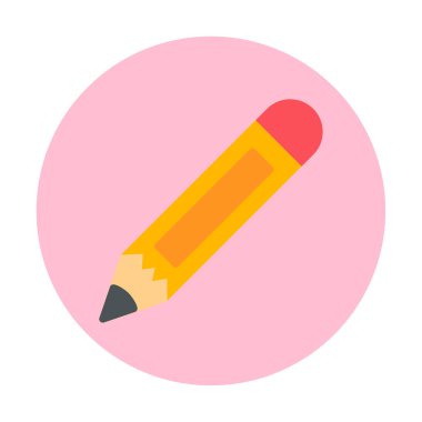 düz kalem simgesi basit vektör çizimi