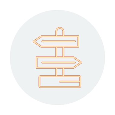 Yön işareti. Web simgesi basit tasarım 