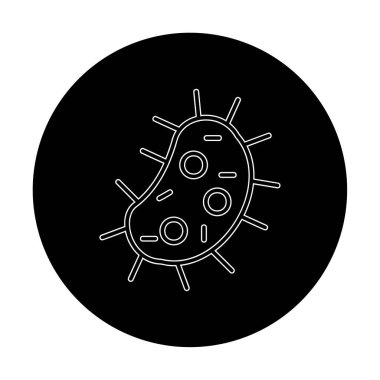 düz basit Amoeba simge vektör çizimi