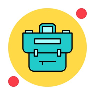 Çanta. Web simgesi basit illüstrasyon  