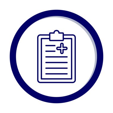 Tıbbi pano simgesi. Web için Tıbbi Rapor vektör simgesinin özet çizimi               