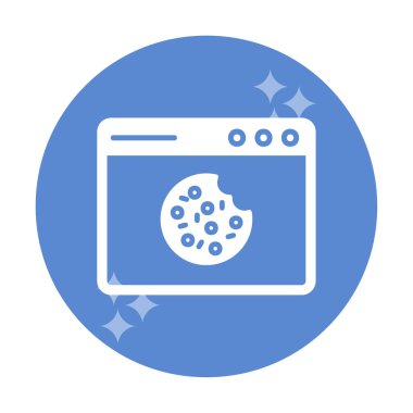 Basit Web Kurabiyeleri simgesi, vektör illüstrasyonu