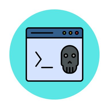 bilgisayar terminali simgesi, vektör illüstrasyonu basit tasarım