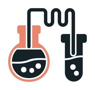 Test tüplü kimya laboratuvarı. Kimya konsepti                                             