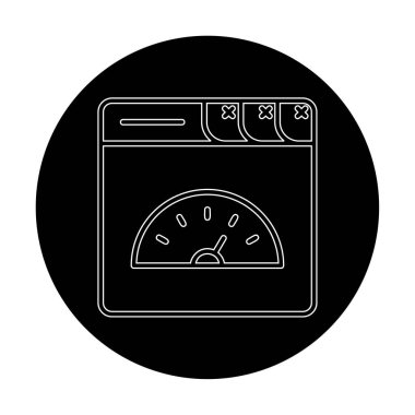 Sayfa hız simgesi, vektör illüstrasyonu