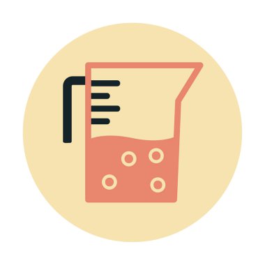 Beaker modern simgesinin vektör illüstrasyonu                          