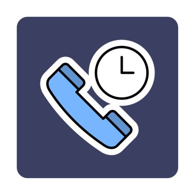 Basit Arama Bekleme simgesi, vektör illüstrasyonu