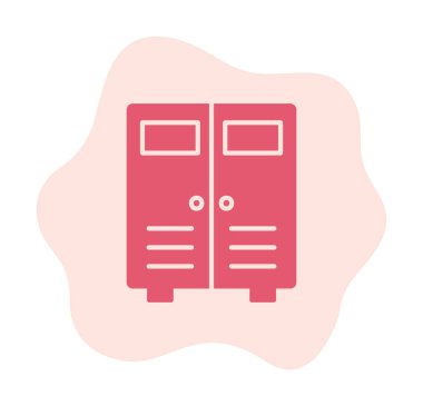 Lockers web simgesi, vektör illüstrasyonu                