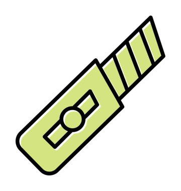 Basit düz kesiciler. Web simgesi çizimi tasarımı