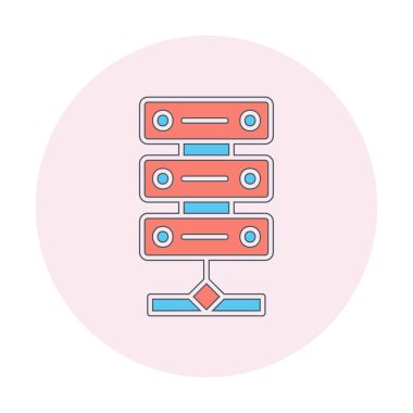 Ağ sunucu simgesinin vektör illüstrasyonu 