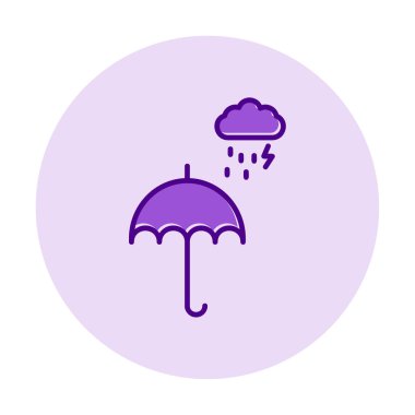 şemsiye simgesi vektör illüstrasyonu 