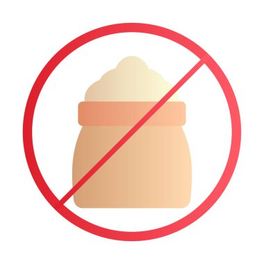 Şeker işareti yok, vektör illüstrasyonu  