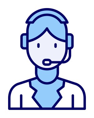 Vektör olarak Müşteri Hizmetleri Ajanı simgesi. logotype