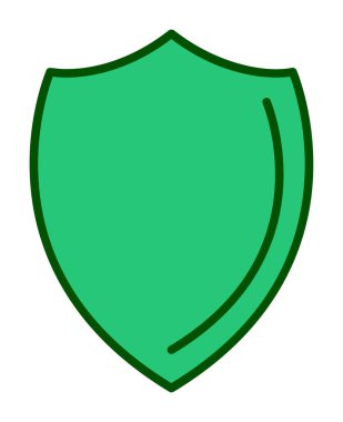 Kalkan yassı ikon vektör çizimi