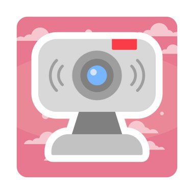 Web kamerası. Web simgesi basit illüstrasyon                   