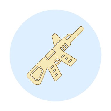 Makine Tüfeği vektör illüstrasyonu