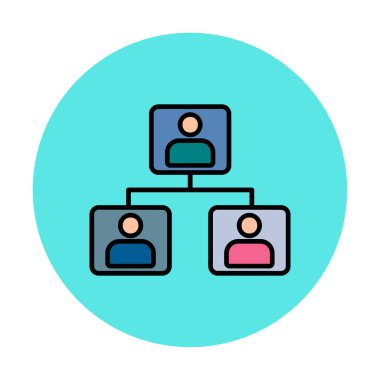 takım ağ simgesi, vektör illüstrasyonu 