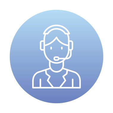 Vektör olarak Müşteri Hizmetleri Ajanı simgesi. logotype