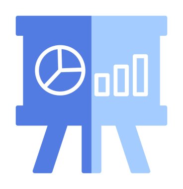 Whiteboard simgesinin vektör illüstrasyonu