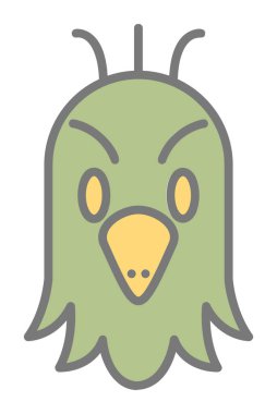 Basit papağan kuş vektör çizimi