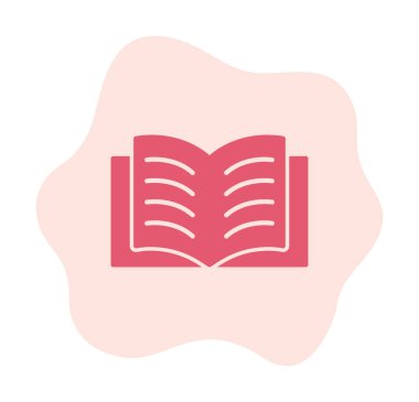 Basit düz ağ Açık Kitap simgesi  