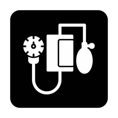 Basit Kan basıncı ölçüm simgesi, vektör illüstrasyonu