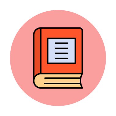 Kitap. Web simgesi basit illüstrasyon