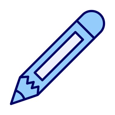 düz kalem simgesi basit vektör çizimi