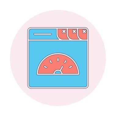 Sayfa hız simgesi, vektör illüstrasyonu