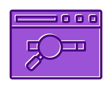 tarayıcı web simgesi, vektör illüstrasyonu 