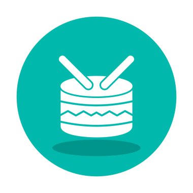 davul simgesi doğrusal vektör illüstrasyon tasarımı