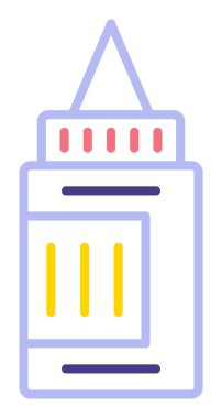 Boya tüpü. Web simgesi vektör illüstrasyonu  