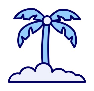 palmiye ağacı kutsal kişilerin resmi, vektör çizim