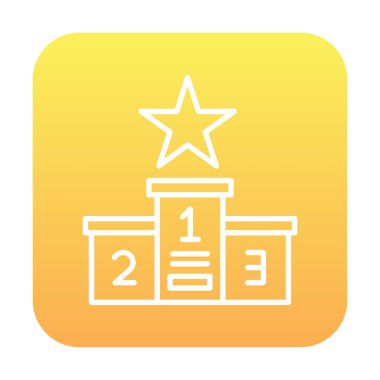 Podyum Şampiyonası ikon vektör illüstrasyonu