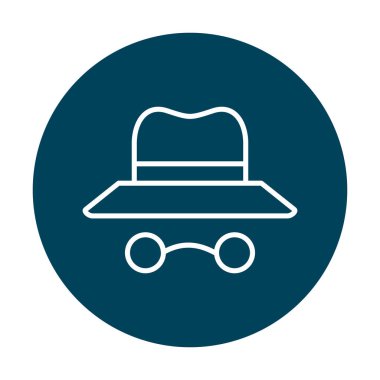 Basit Incognito simgesi, vektör illüstrasyonu